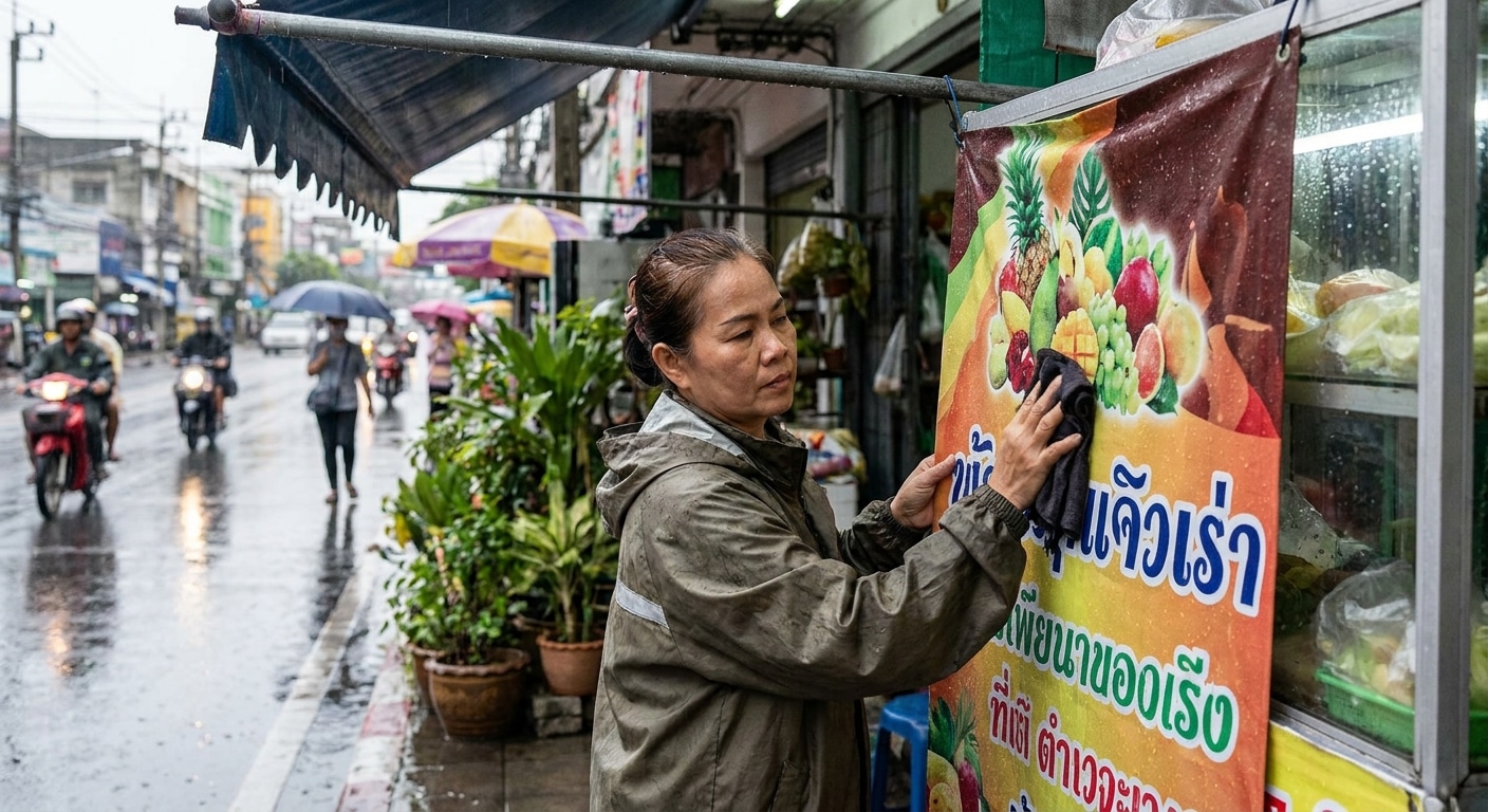 รับมือหน้าฝน! วิธีดูแลป้ายไวนิล-สติ๊กเกอร์ให้สีสวยทนนาน - care-vinyl-sticker-rainy-season
