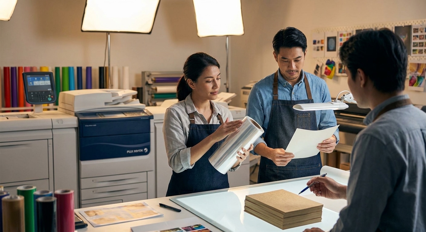 พิมพ์สติ๊กเกอร์แบบไหนดี? เจาะลึกความต่าง PP, PVC, กระดาษ - choose-right-product-sticker-material