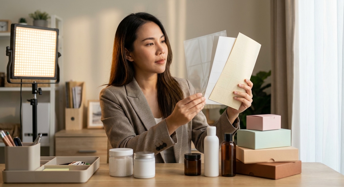 วิธีเลือกเนื้อสติ๊กเกอร์ทำฉลากสินค้า SME ให้ยอดขายปัง - choose-sticker-material-sme-label