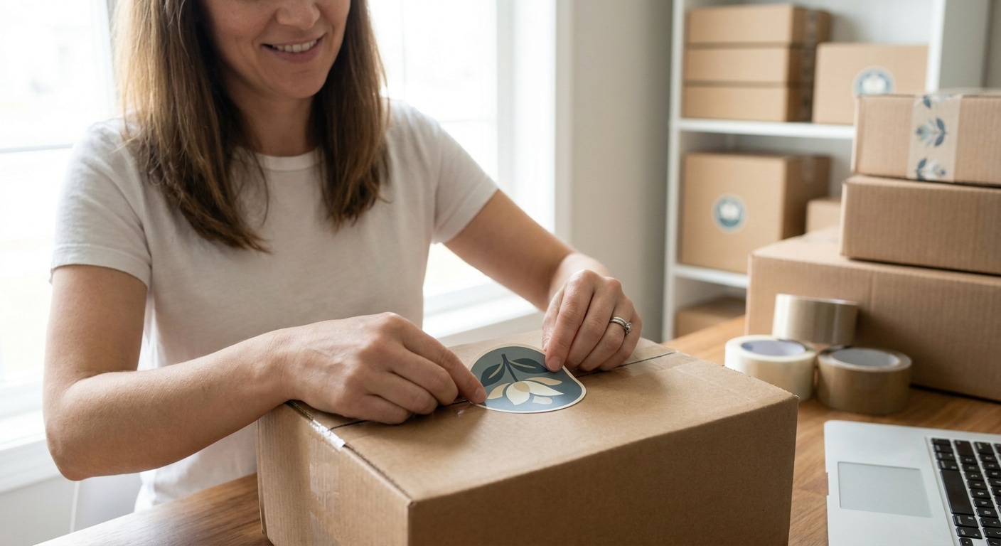 ไอเดียสติ๊กเกอร์ไดคัทติดกล่องพัสดุ เพิ่มมูลค่าแบรนด์ SME - die-cut-sticker-packaging-ideas
