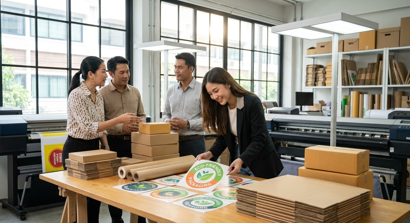 เทรนด์สิ่งพิมพ์ 2026: แพ็กเกจจิ้งรักษ์โลก โอกาสทองของ SME - eco-friendly-packaging-trend-2026