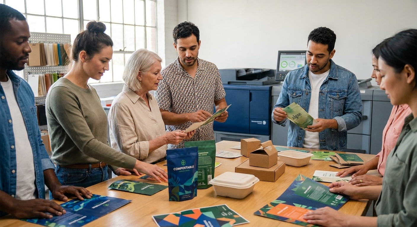 อัปเดตเทรนด์พิมพ์ฉลาก 2026: นวัตกรรมสีรักษ์โลกมาแรง! - eco-friendly-printing-trend-2026