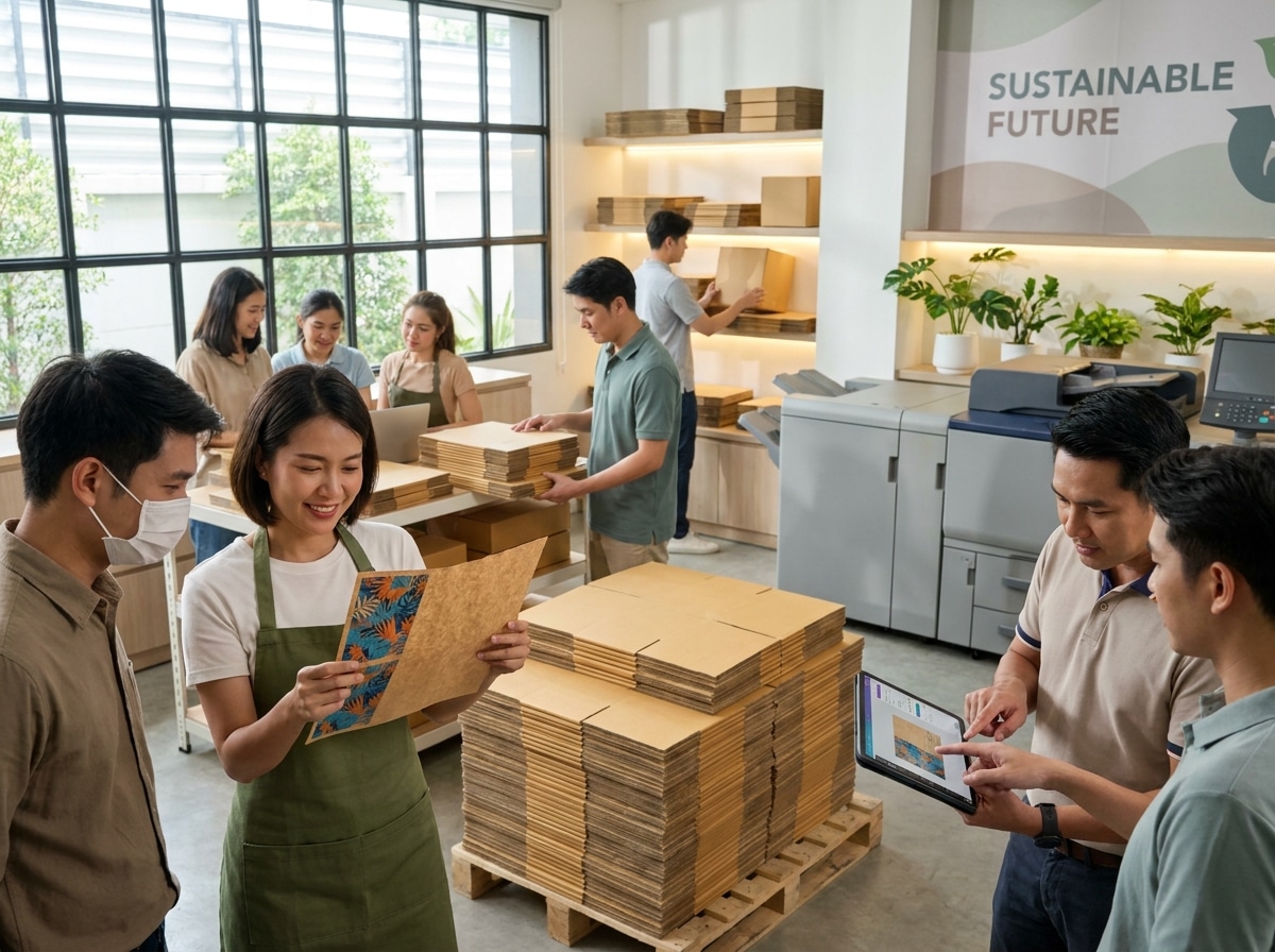 เทรนด์สิ่งพิมพ์ 2026: หมึกรักษ์โลกพลิกโฉมแพ็กเกจจิ้งไทย - eco-friendly-printing-trends-2026