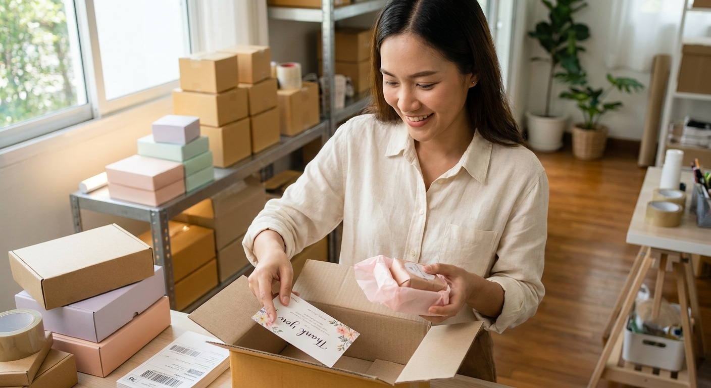 เทรนด์อีคอมเมิร์ซ 2026! ทำการ์ดขอบคุณดันยอดซื้อซ้ำ - ecommerce-thank-you-card-marketing