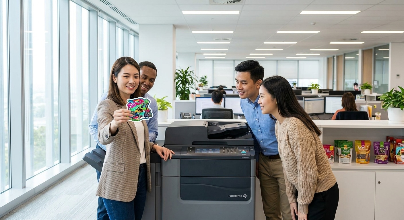 เทคโนโลยี Fuji Xerox: ตัวช่วย SME พิมพ์สติ๊กเกอร์สีสด 2026 - fuji-xerox-printing-tech-sme