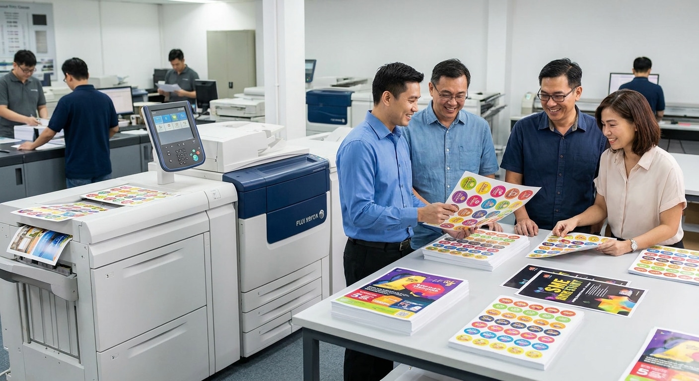 พิมพ์สติ๊กเกอร์สีสดคมชัด! เจาะลึกเทคโนโลยี Fuji Xerox - fuji-xerox-printing-tech-sme