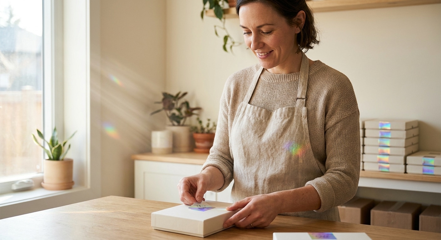 สติ๊กเกอร์โฮโลแกรมกันปลอม ไอเทมลับอัปเกรดแบรนด์ SME - hologram-anti-counterfeit-sticker