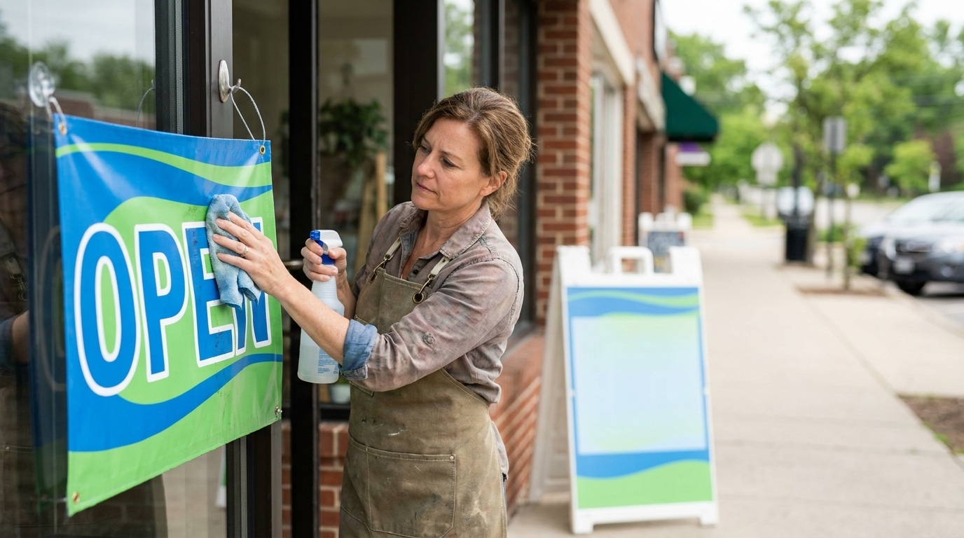 ทริคทำความสะอาดป้ายไวนิลและสแตนดี้ ให้สีสดทนทาน ใช้งานคุ้ม - how-to-clean-vinyl-signage