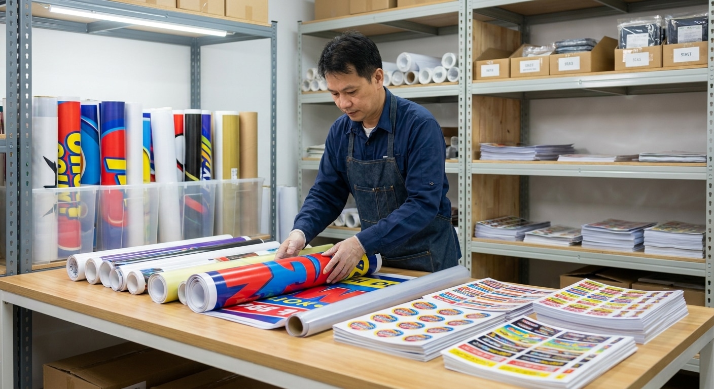 วิธีเก็บรักษาสติ๊กเกอร์และป้ายไวนิล ให้สีสดพร้อมใช้งาน - how-to-store-stickers-vinyl-signs