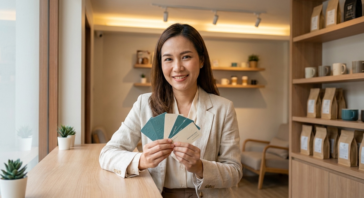 แจกไอเดียทำบัตรสะสมแต้มและนามบัตร กระตุ้นยอดขายร้าน SME - loyalty-card-business-card-sme