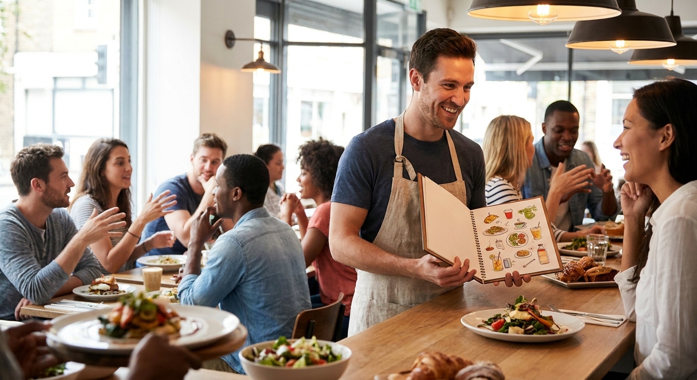 ทริคออกแบบเมนูอาหารและป้ายร้าน กระตุ้นยอดขายให้ออเดอร์รัว - menu-design-increase-sales-tips