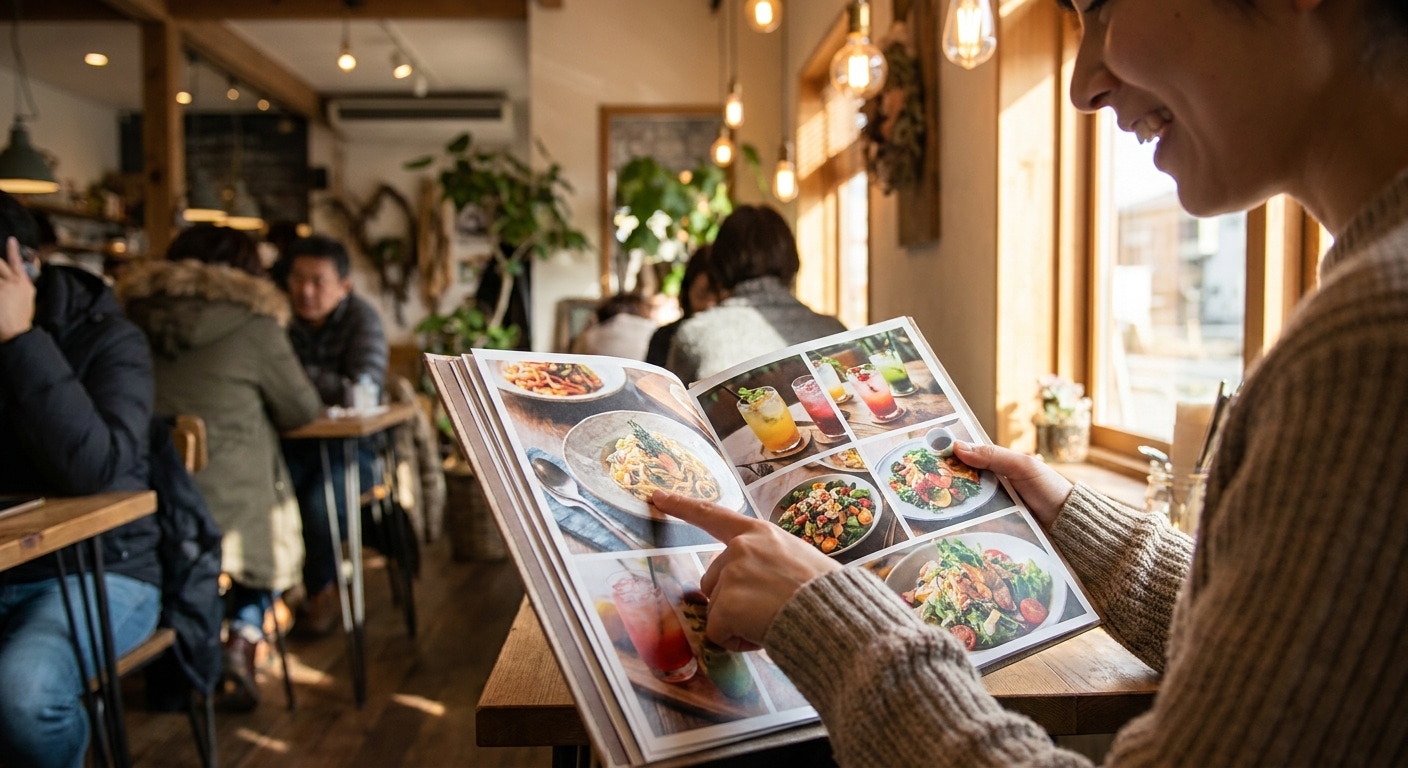 ทริคออกแบบเมนูอาหาร กระตุ้นยอดขายให้ร้านอาหารและคาเฟ่ - menu-design-marketing-print-tips