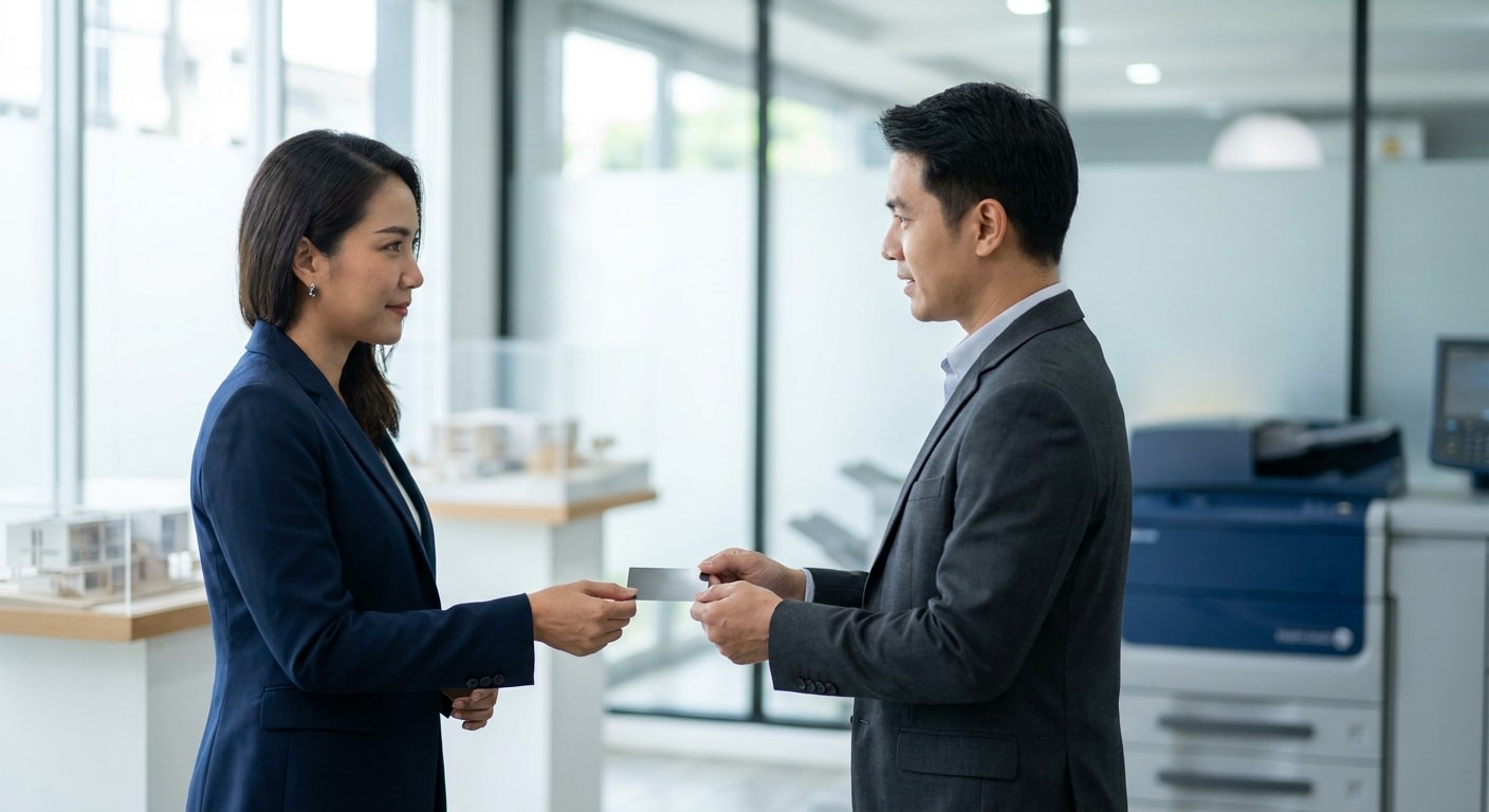 5 ทริคออกแบบนามบัตรให้ดูโปร ลูกค้าเห็นแล้วอยากทักหา - modern-business-card-design-tips