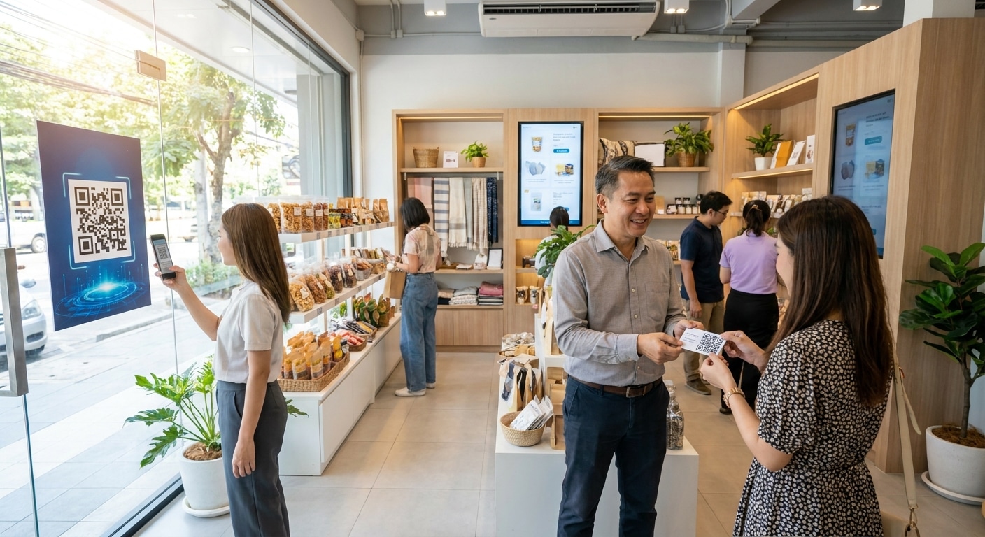 เทรนด์ O2O ปี 2026! พิมพ์ QR Code บนสื่อสิ่งพิมพ์เพิ่มยอดขาย - o2o-marketing-print-media-sme