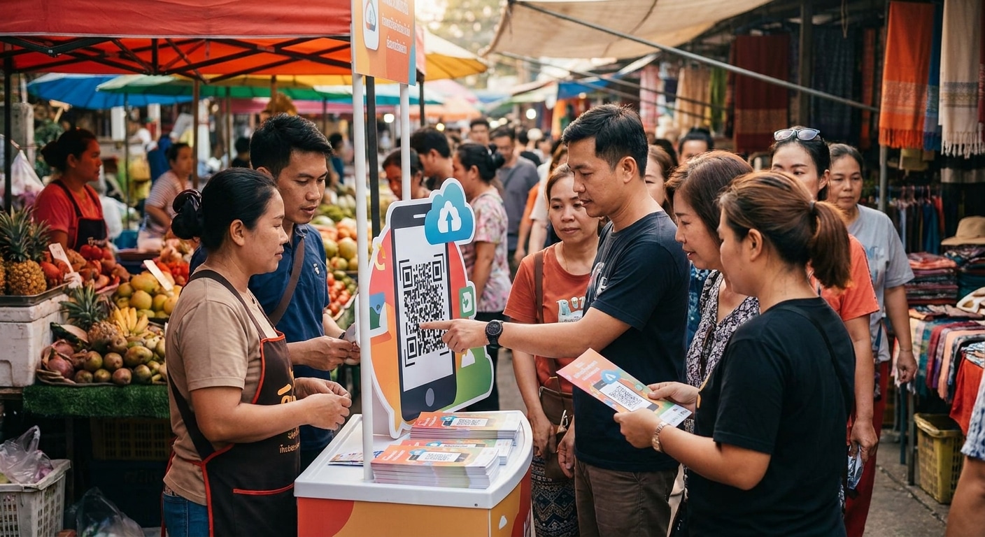 กลยุทธ์ O2O ดึงลูกค้าเข้าร้านด้วยสื่อสิ่งพิมพ์ + QR Code - o2o-marketing-print-qr-code