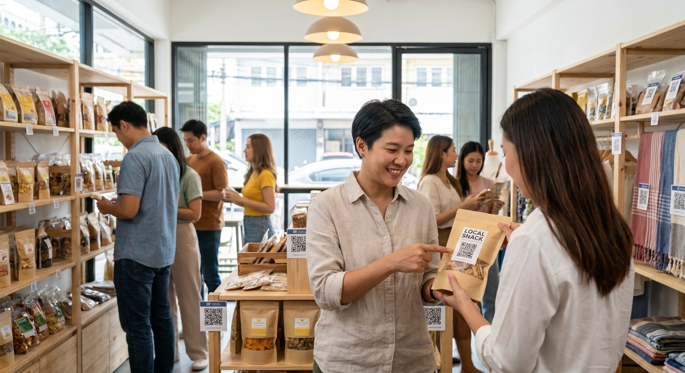 เพิ่มยอดขาย O2O! พิมพ์ QR Code บนฉลากสินค้าดันยอดออนไลน์ - o2o-marketing-qr-code-label