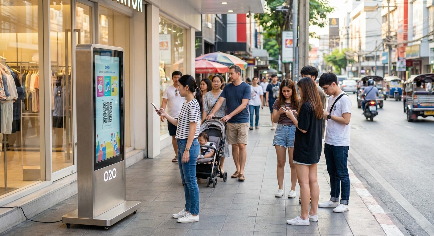 ป้ายโฆษณาดึงลูกค้า! เทคนิคการตลาด O2O เพิ่มยอดขายให้ร้านค้า - o2o-marketing-signage-strategy