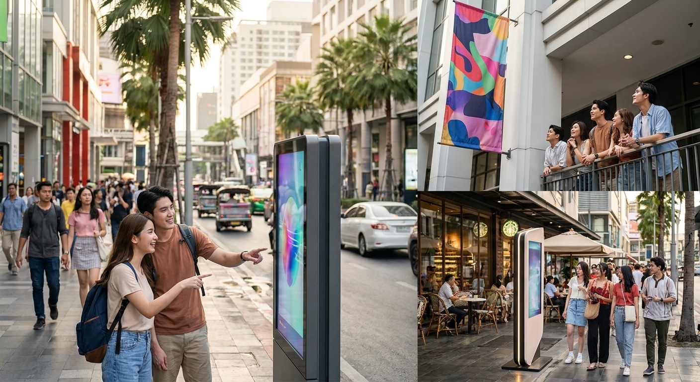 O2O Marketing 2026! ป้ายโฆษณาดึงลูกค้าเข้าร้าน - o2o-signage-print-marketing-2026