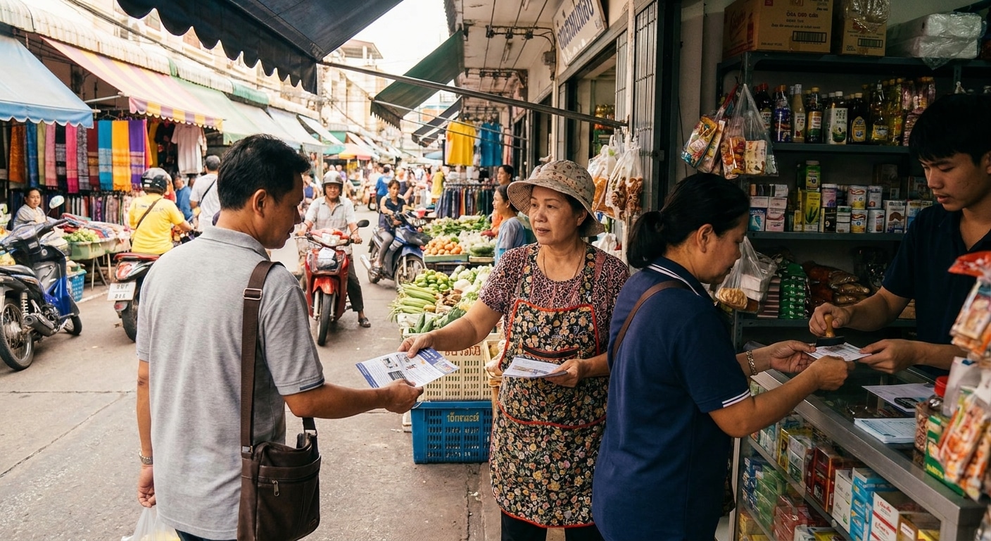 ดึงลูกค้าเข้าร้านด้วยใบปลิวและนามบัตรสะสมแต้ม ฉบับ SME - offline-marketing-flyer-loyalty-card