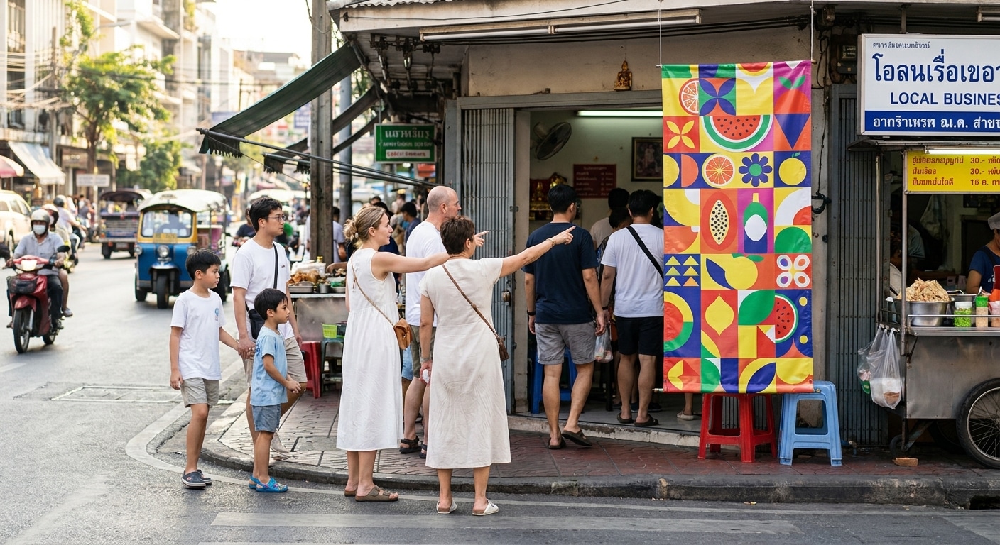 การตลาดออฟไลน์! ดึงคนเข้าร้านด้วยป้ายไวนิลสีสด - offline-marketing-vinyl-sign