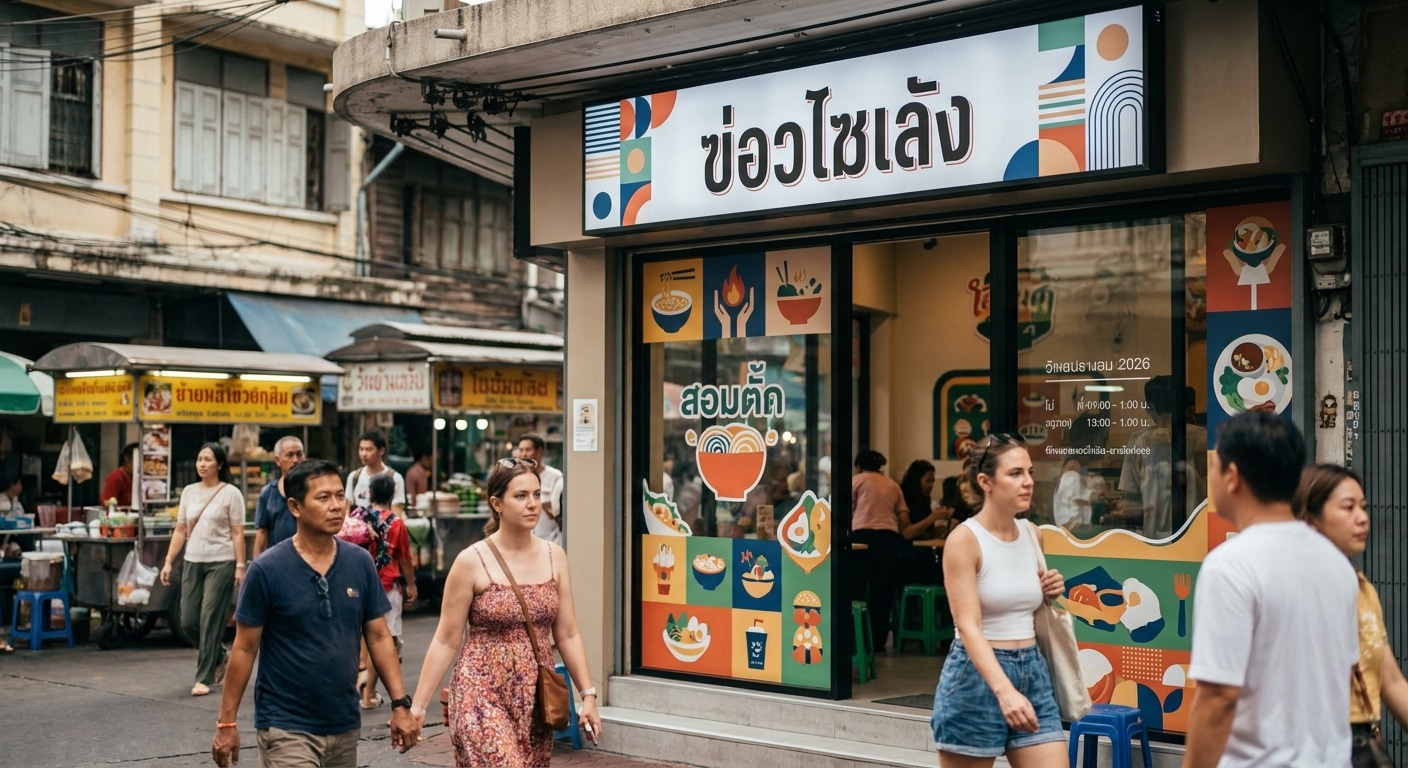 เทรนด์โฆษณา 2026: ทำไมสื่อออฟไลน์และป้ายหน้าร้านยังสำคัญ? - offline-print-advertising-trend-2026