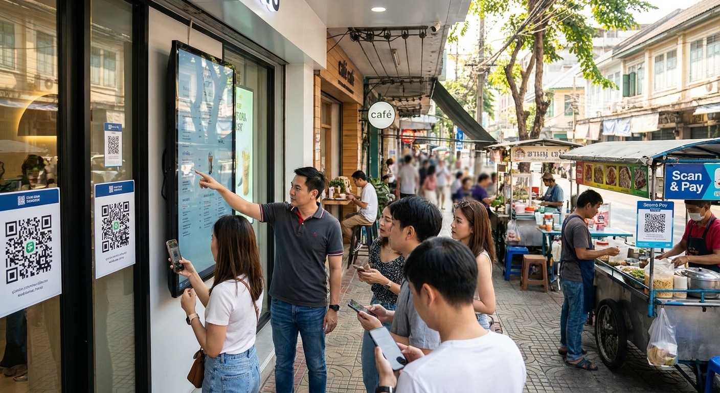 การตลาด O2O! ดึงลูกค้าออฟไลน์สู่ออนไลน์ด้วยป้ายโฆษณา - offline-to-online-print-marketing