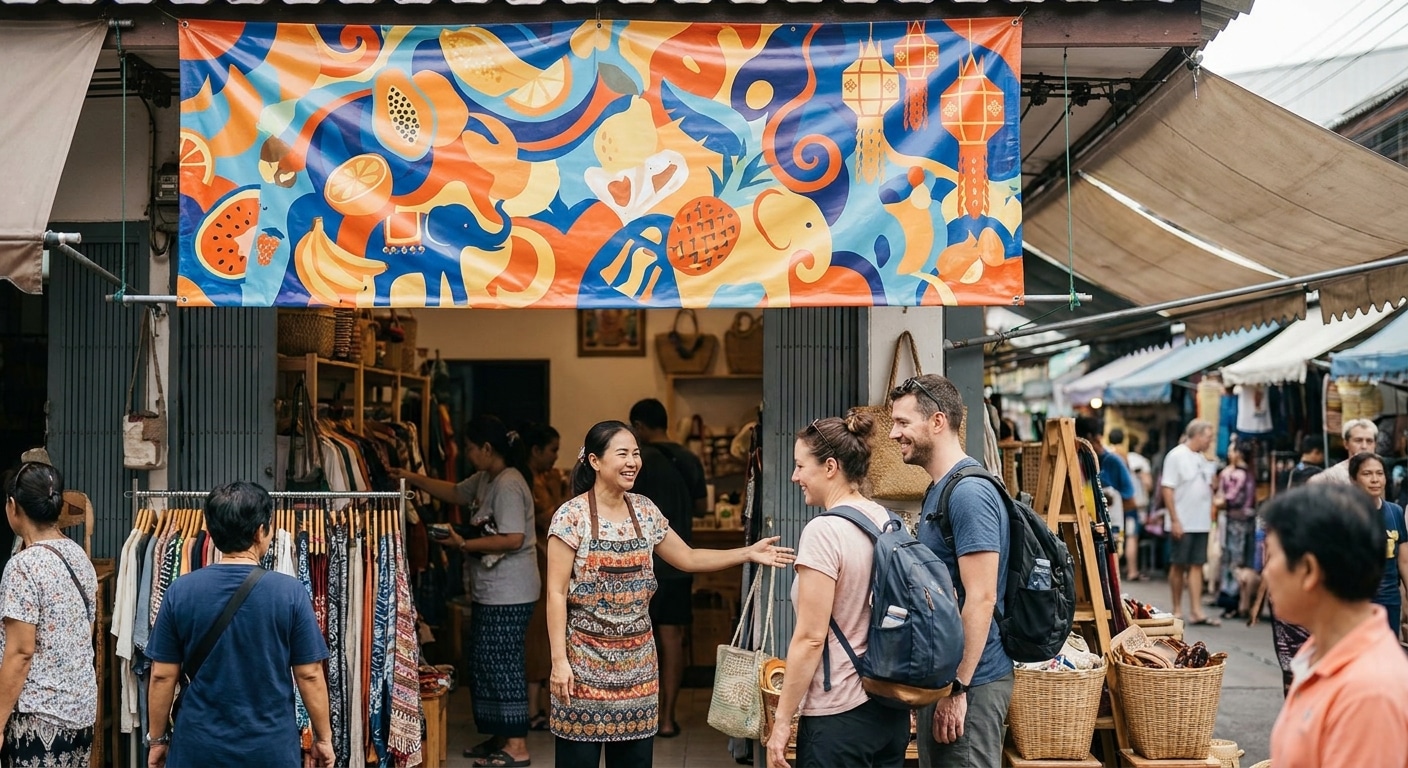 จัดร้านให้ปัง! เคล็ดลับทำป้ายไวนิลดึงลูกค้าเข้าร้าน - offline-vinyl-banner-marketing