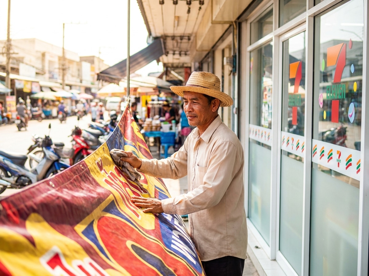 วิธีดูแลป้ายโฆษณาและสติ๊กเกอร์ให้สีสดทนนาน สู้แดดเมืองไทย - outdoor-sign-sticker-maintenance-tips