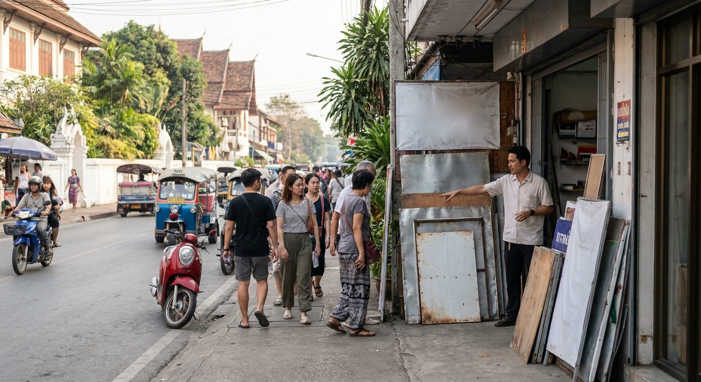 เลือกป้ายโฆษณาหน้าร้านอย่างไร ให้ทนแดดทนฝน ดึงดูดลูกค้า? - outdoor-signage-vinyl-banner-tips