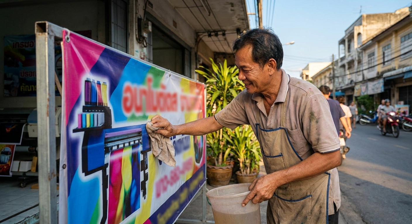 วิธีดูแลป้ายไวนิลกลางแจ้งให้สีสด ทนแดดทนฝน ยืดอายุใช้งาน - outdoor-vinyl-banner-maintenance