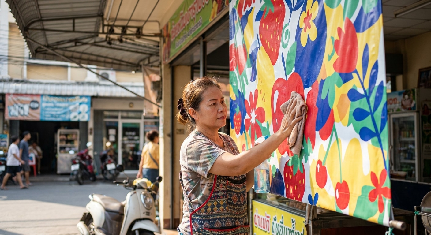 วิธีดูแลป้ายไวนิลหน้าร้านให้สีสด ใช้งานนาน ไม่ซีดจาง - outdoor-vinyl-sign-maintenance