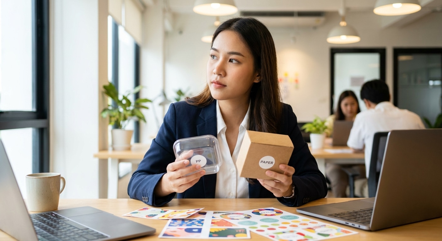 เลือกสติ๊กเกอร์ PP หรือกระดาษ? คัมภีร์ทำฉลากสินค้า SME - pp-vs-paper-sticker-labels