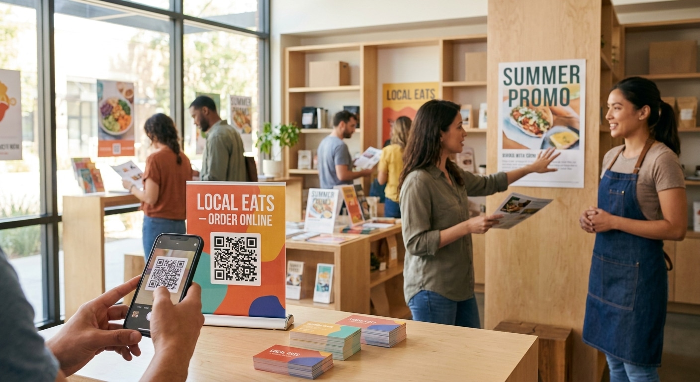 สื่อสิ่งพิมพ์ O2O: ดึงลูกค้าหน้าร้านสู่ออนไลน์ด้วย QR Code - print-marketing-qr-code-o2o