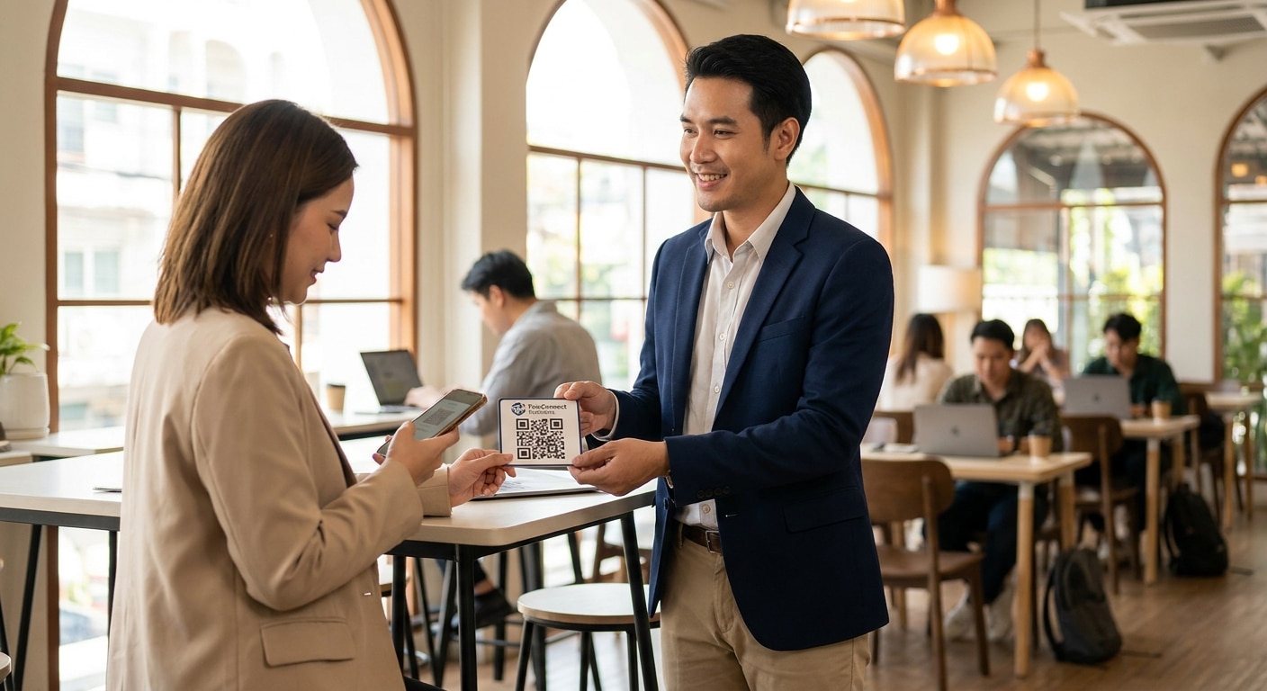 เทรนด์นามบัตร 2026! พิมพ์ QR Code สื่อสารไว ปิดการขายทันที - qr-code-business-card-printing