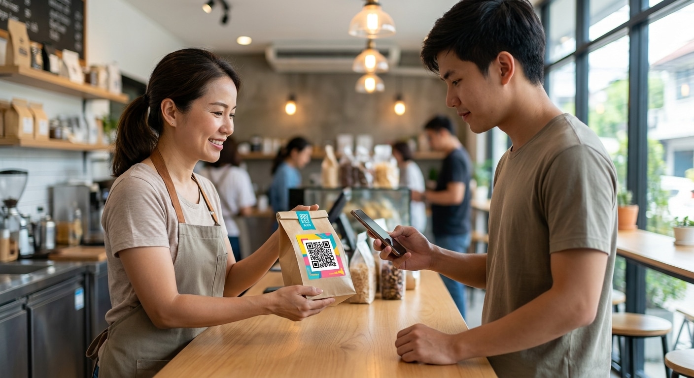 เทรนด์การตลาด 2026! ดันยอดขายด้วยสติ๊กเกอร์ QR Code - qr-code-sticker-marketing-trend