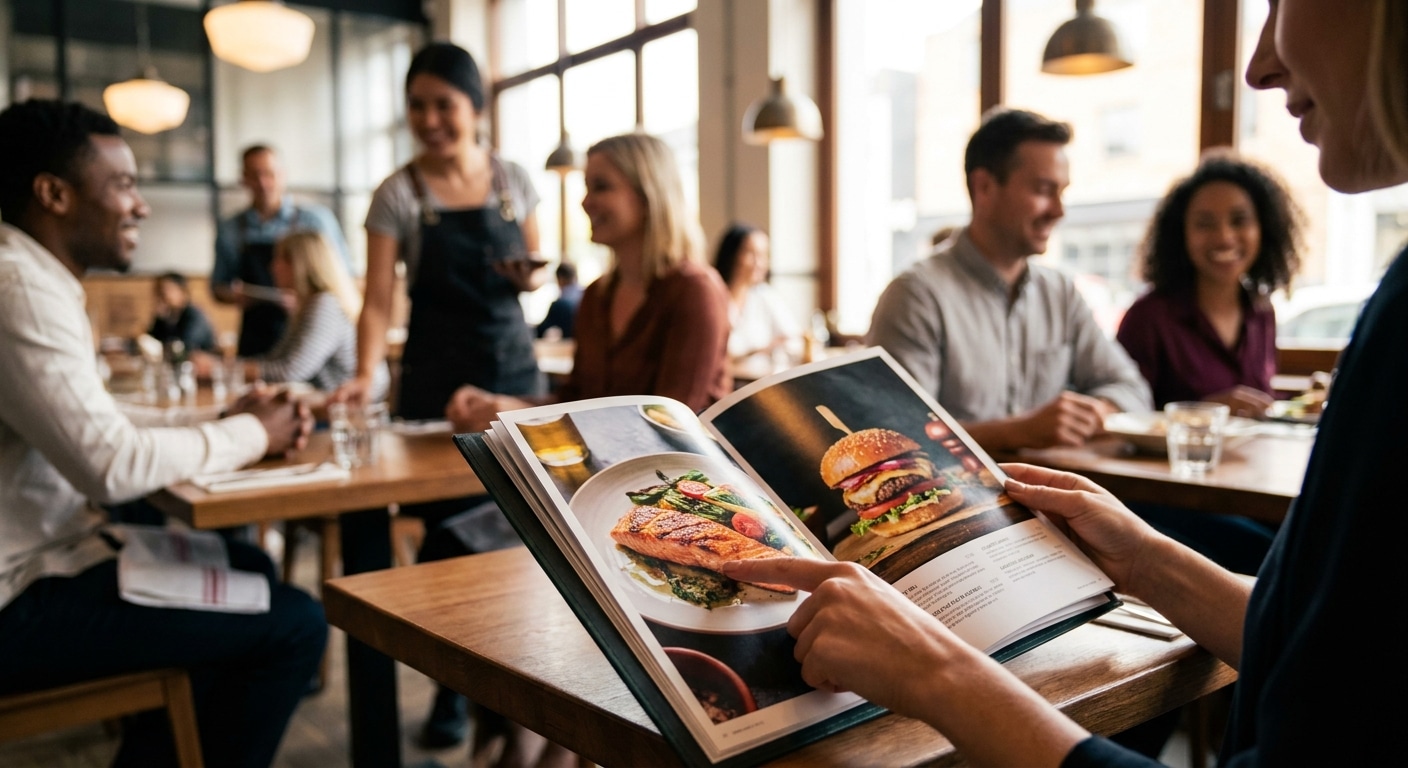 กลยุทธ์ออกแบบเมนูอาหาร ดึงดูดลูกค้าให้อยากสั่งเพิ่ม! - restaurant-menu-design-marketing