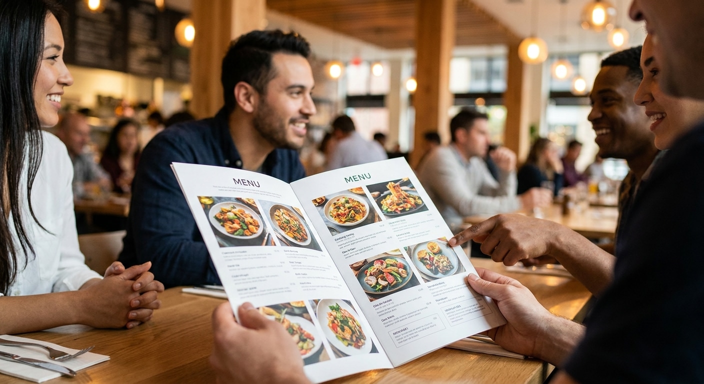 ออกแบบเมนูร้านอาหารอย่างไร? ดึงดูดลูกค้าให้อยากสั่งเพิ่ม - restaurant-menu-design-tips