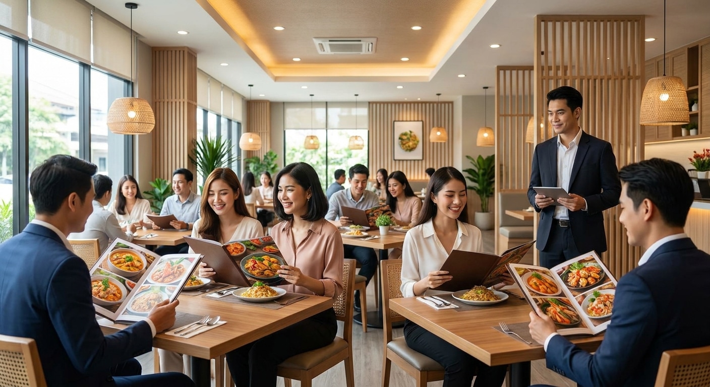 ทริคออกแบบเมนูอาหาร 2026 เพิ่มยอดขายให้ร้านอาหาร - restaurant-menu-design-tips