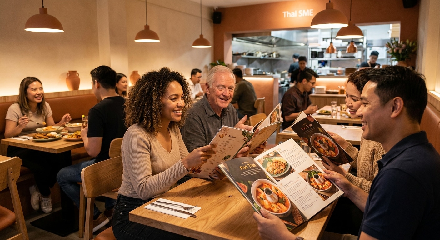 เทคนิคออกแบบเมนูร้านอาหารให้ลูกค้าสั่งเพิ่ม สไตล์ SME - restaurant-menu-design-tips