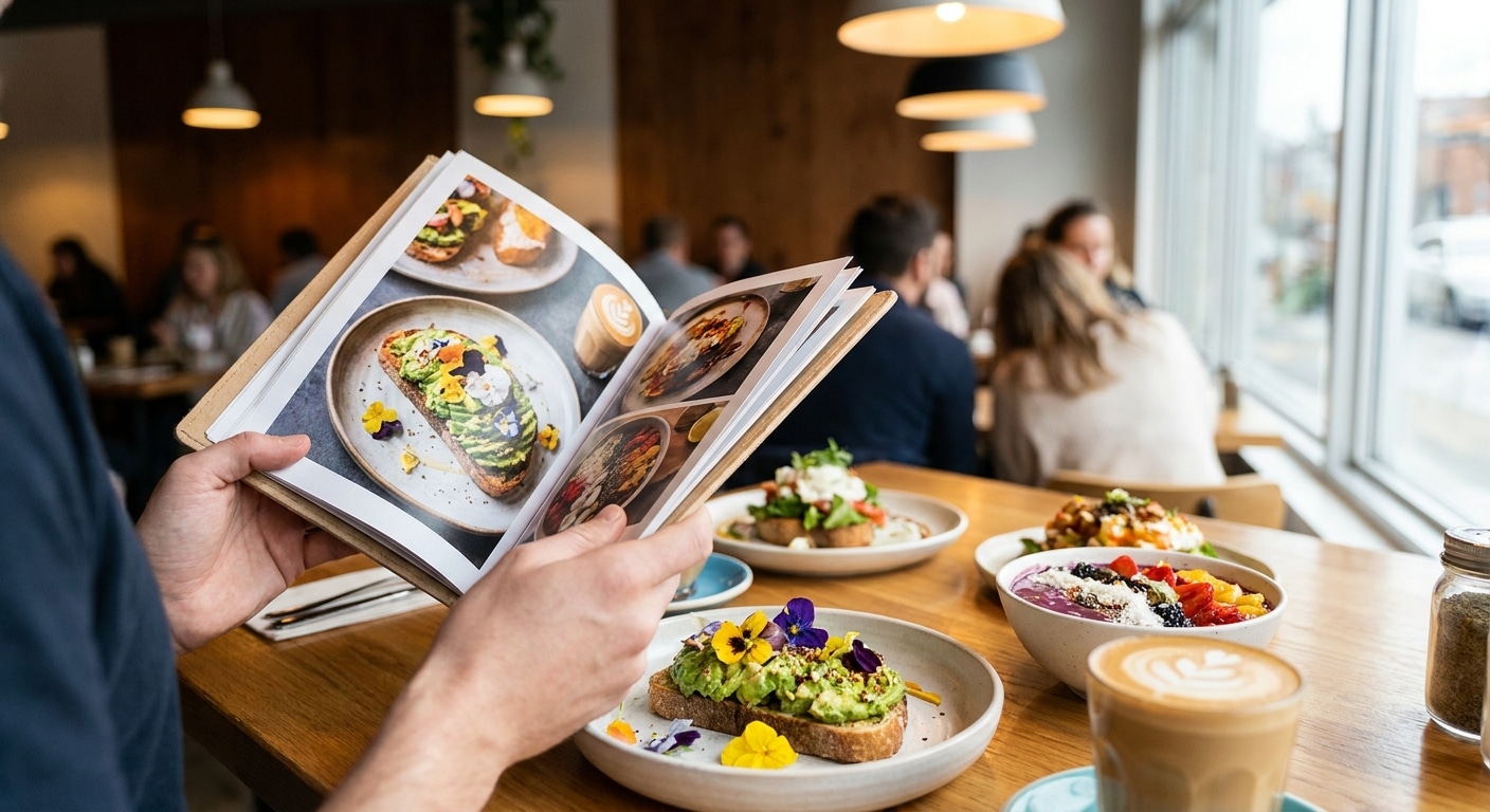 ทริคออกแบบเมนูอาหารกระตุ้นยอดขาย ร้านคาเฟ่ต้องรู้! - restaurant-menu-printing-tips
