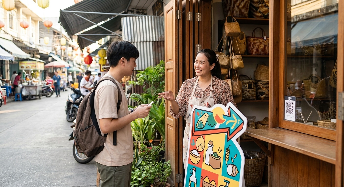 เพิ่มยอดขายร้าน SME ด้วยป้ายโฆษณาและสติ๊กเกอร์ QR Code - sme-offline-marketing-print-signage
