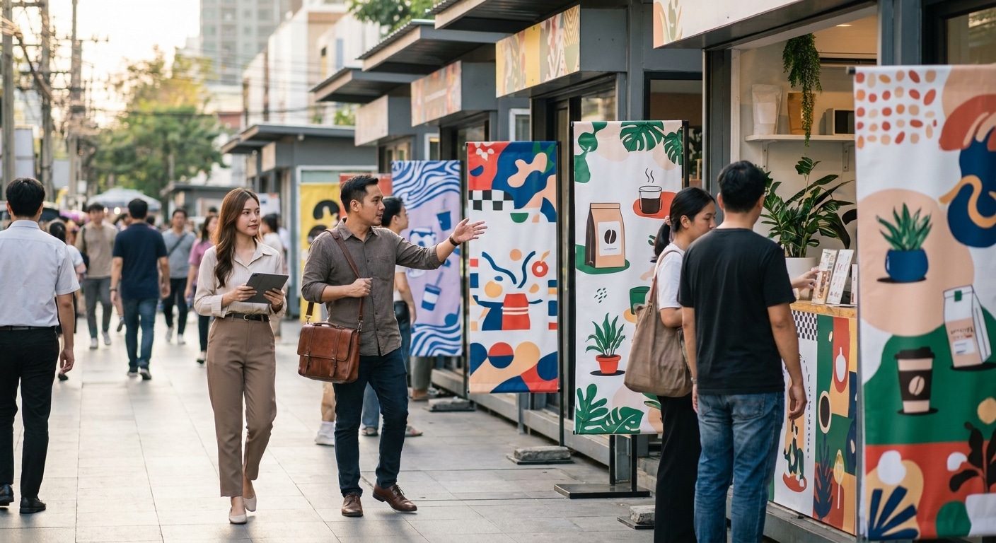 จับตาเทรนด์ป้ายโฆษณาไทยปลายปี 2026 โอกาสทองของร้าน SME - thai-signage-trend-2026