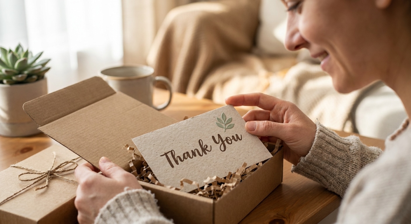 เคล็ดลับใช้การ์ดขอบคุณ มัดใจลูกค้าตอนแกะกล่อง เพิ่มยอด SME - thank-you-card-marketing-tips