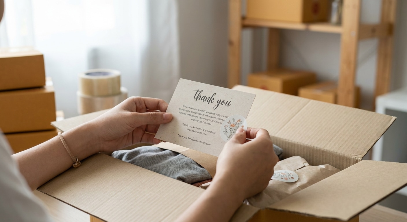 กลยุทธ์ Unboxing: เพิ่มยอดซื้อซ้ำด้วยการ์ดและสติ๊กเกอร์ - unboxing-marketing-print-strategy