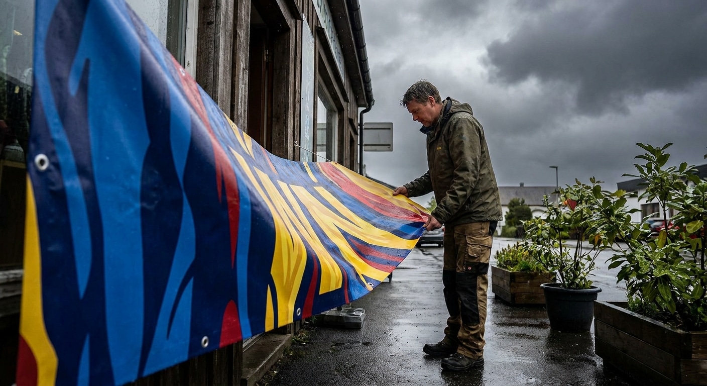 เคล็ดลับดูแลป้ายไวนิลให้สีสดทนทาน รับพายุหน้าฝน 2026 - vinyl-banner-maintenance-rainy-season