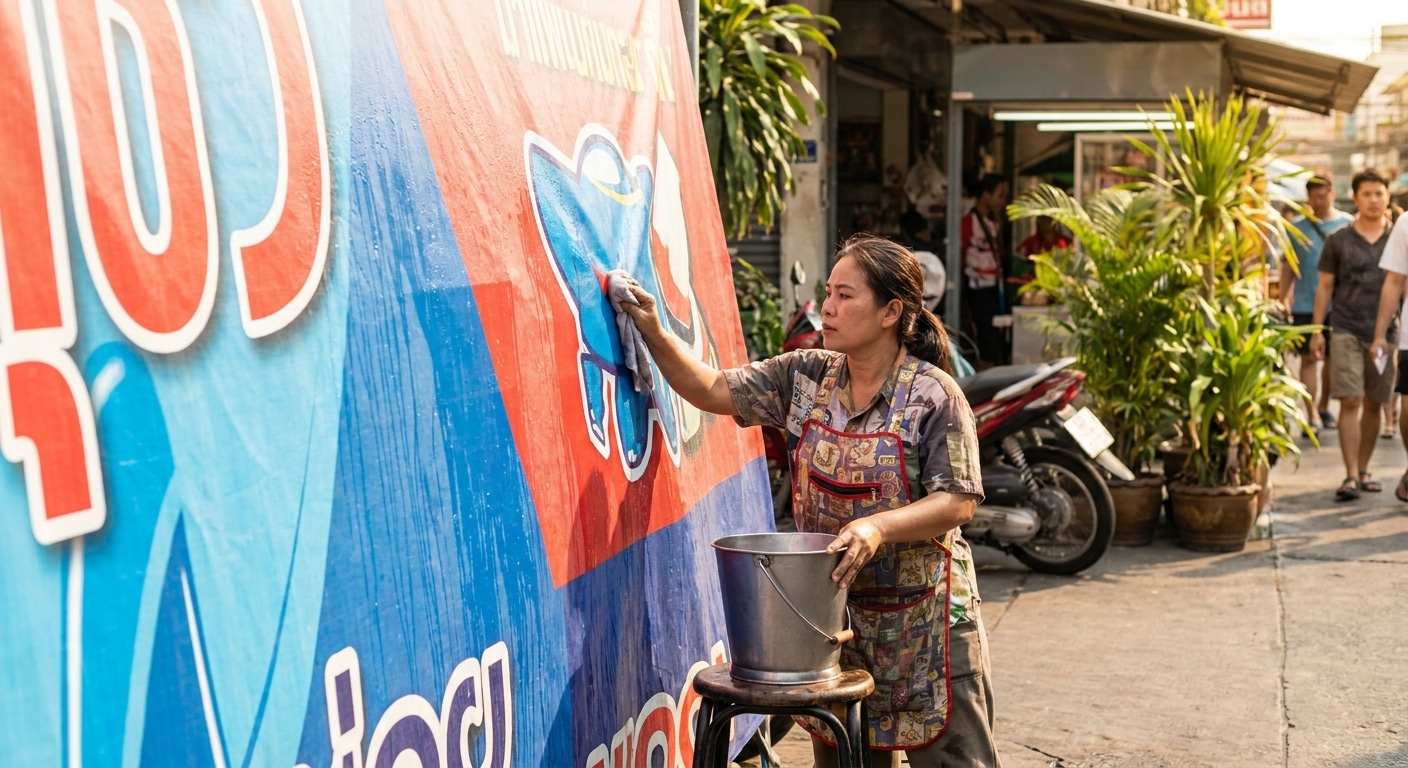 วิธีดูแลป้ายไวนิลหน้าร้านให้สีสด ทนแดดทนฝน ใช้งานได้นาน - vinyl-banner-maintenance-tips