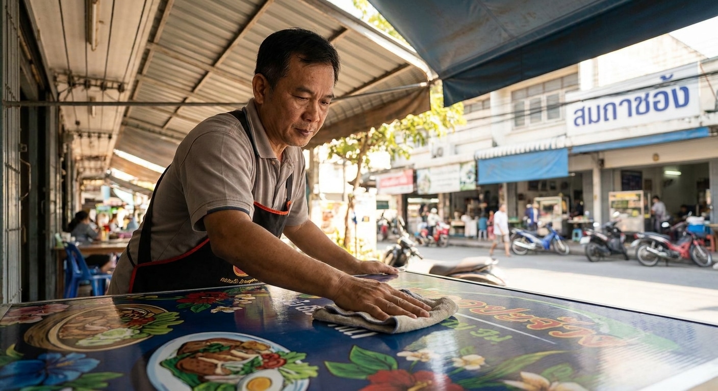 วิธีดูแลป้ายไวนิลและป้ายหน้าร้านให้สีสดทนทาน ไม่ซีดจาง - vinyl-banner-signage-maintenance-tips