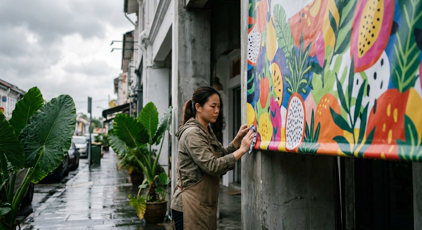 วิธีดูแลป้ายไวนิลรับหน้าฝน สีสดทนทาน ไม่ซีดจาง ฉบับ SME - vinyl-signage-maintenance-rainy-season