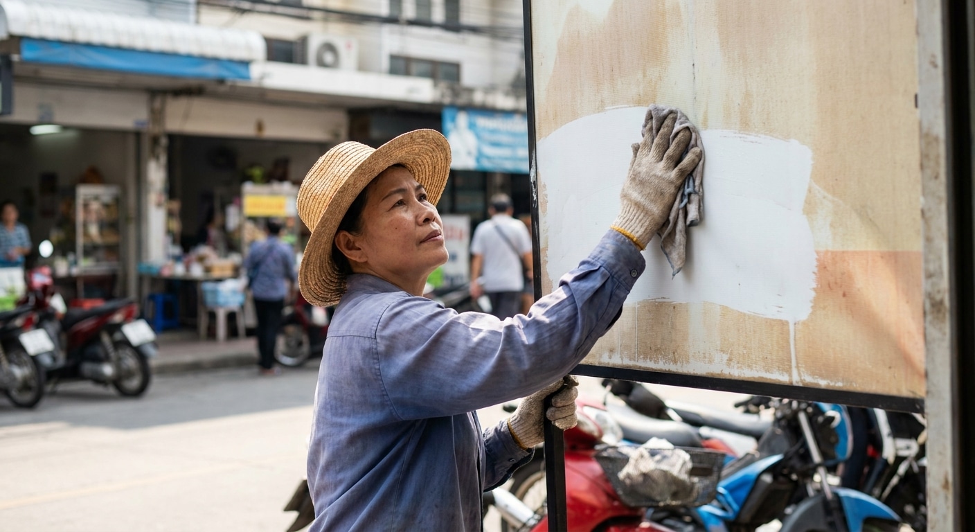 วิธีดูแลป้ายโฆษณาและไวนิลให้สีสดทนนาน ช่วย SME ประหยัดงบ - vinyl-signage-maintenance-tips