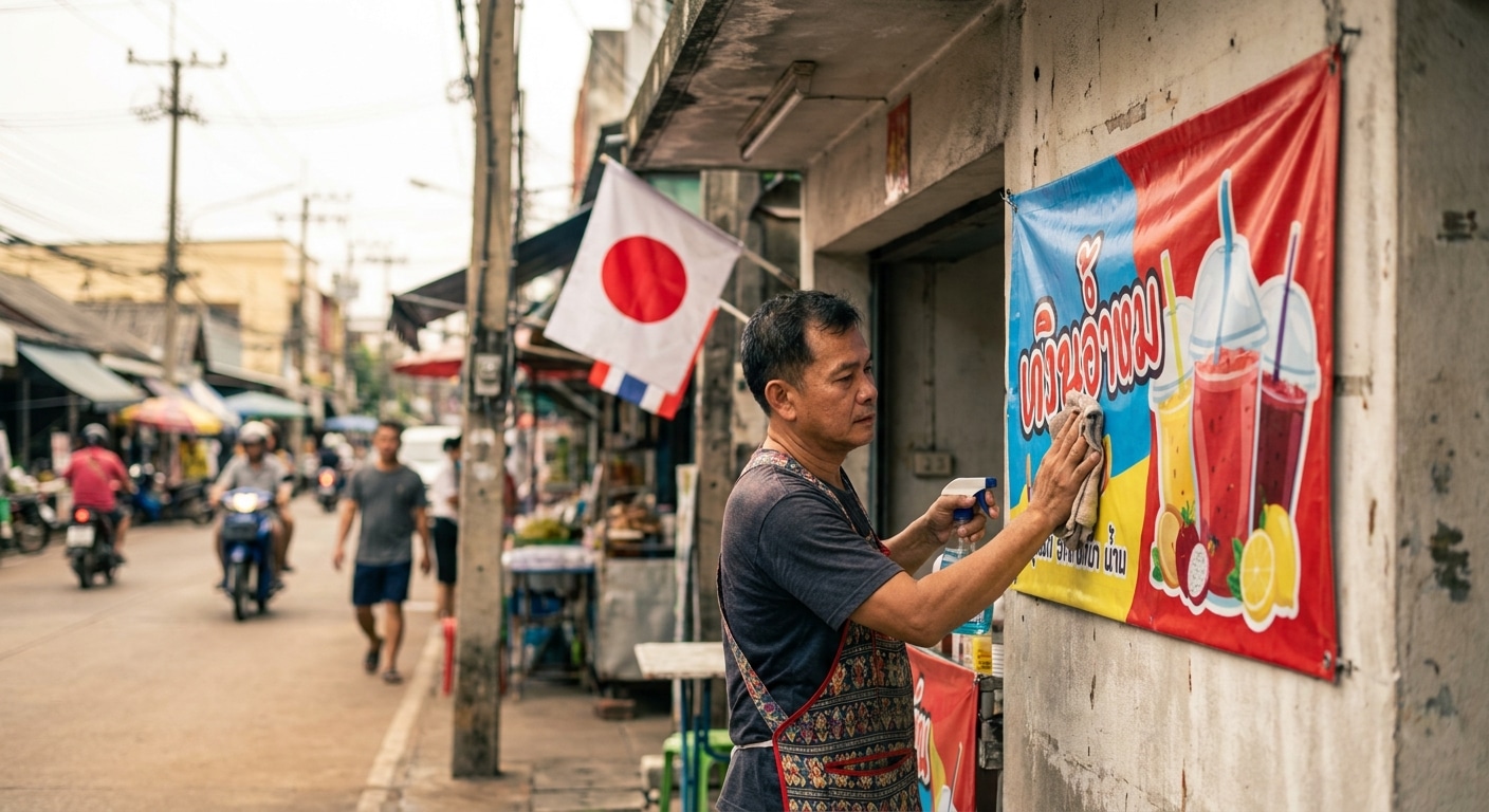 ทริคดูแลป้ายไวนิลหน้าร้านให้สีสด ทนแดดทนฝน ยืดอายุใช้งาน - vinyl-signage-maintenance-tips